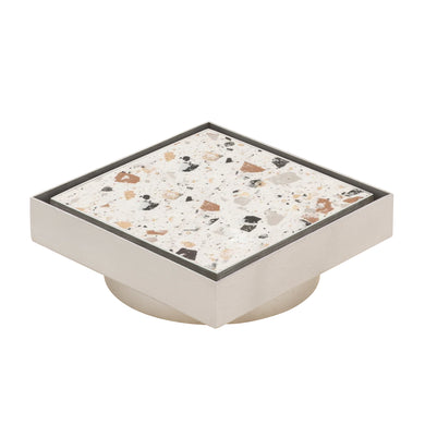 Stainless Steel Tile Insert Floor Waste | 90mm Outlet, Brushed SS Nickel