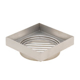 Stainless Steel Tile Insert Floor Waste | 90mm Outlet, Brushed SS Nickel