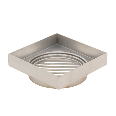 Stainless Steel Tile Insert Floor Waste | 90mm Outlet, Brushed SS Nickel