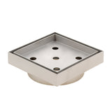 Stainless Steel Tile Insert Floor Waste | 90mm Outlet, Brushed SS Nickel