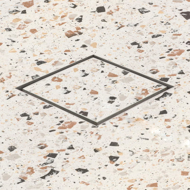 Stainless Steel Tile Insert Floor Waste | 90mm Outlet, Brushed SS Nickel