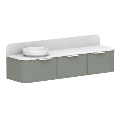 ADP Flo Wall Hung 1800mm Single Left Offset Bowl Vanity Cabinet