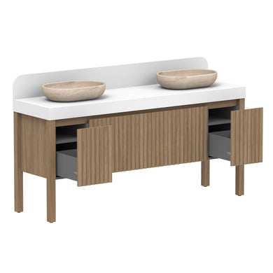 ADP Harper With Legs Floor Mount 1800mm Double Bowl Vanity Cabinet
