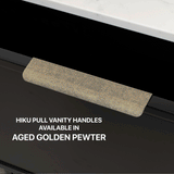 Tura Shaker 1800mm Curved Wall Hung Vanity Cabinet, Matte Black