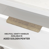 Tura Shaker 1800mm Curved Floorstanding Vanity Cabinet, Matte White