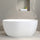 Byron Egg 1300mm Oval Artificial Stone Freestanding Bath, Gloss White