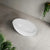 Byron Egg 1300mm Oval Artificial Stone Freestanding Bath, Gloss White
