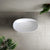 Byron Egg 1300mm Oval Artificial Stone Freestanding Bath, Gloss White