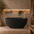 Byron Egg 1300mm Oval Artificial Stone Freestanding Bath, Matte Black