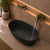 Byron Egg 1300mm Oval Artificial Stone Freestanding Bath, Matte Black