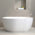 Byron Egg 1300mm Oval Artificial Stone Freestanding Bath, Matte White