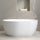 Byron Egg 1300mm Oval Artificial Stone Freestanding Bath, Matte White