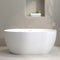 Byron Egg 1300mm Oval Artificial Stone Freestanding Bath, Matte White