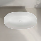Byron Egg 1300mm Oval Artificial Stone Freestanding Bath, Matte White