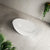 Byron Egg 1300mm Oval Artificial Stone Freestanding Bath, Matte White