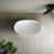 Byron Egg 1300mm Oval Artificial Stone Freestanding Bath, Matte White