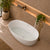 Byron Egg 1300mm Oval Artificial Stone Freestanding Bath, Matte White