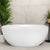Byron Egg 1400mm Oval Artificial Stone Freestanding Bath, Gloss White
