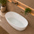 Byron Egg 1400mm Oval Artificial Stone Freestanding Bath, Gloss White