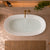 Byron Egg 1400mm Oval Artificial Stone Freestanding Bath, Gloss White