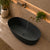 Byron Egg 1400mm Oval Artificial Stone Freestanding Bath, Matte Black