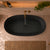 Byron Egg 1400mm Oval Artificial Stone Freestanding Bath, Matte Black