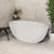 Byron Egg 1400mm Oval Artificial Stone Freestanding Bath, Matte White