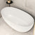 Byron Egg 1400mm Oval Artificial Stone Freestanding Bath, Matte White
