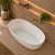 Byron Egg 1400mm Oval Artificial Stone Freestanding Bath, Matte White