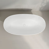 Byron Egg 1500mm Oval Artificial Stone Freestanding Bath, Gloss White