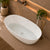 Byron Egg 1500mm Oval Artificial Stone Freestanding Bath, Gloss White