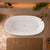 Byron Egg 1500mm Oval Artificial Stone Freestanding Bath, Gloss White