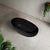 Byron Egg 1500mm Oval Artificial Stone Freestanding Bath, Matte Black