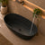 Byron Egg 1500mm Oval Artificial Stone Freestanding Bath, Matte Black