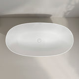 Byron Egg 1500mm Oval Artificial Stone Freestanding Bath, Matte White