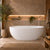 Byron Egg 1500mm Oval Artificial Stone Freestanding Bath, Matte White