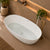 Byron Egg 1500mm Oval Artificial Stone Freestanding Bath, Matte White