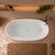 Byron Egg 1500mm Oval Artificial Stone Freestanding Bath, Matte White