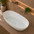 Byron Egg 1600mm Oval Artificial Stone Freestanding Bath, Gloss White