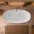 Byron Egg 1600mm Oval Artificial Stone Freestanding Bath, Gloss White