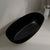 Byron Egg 1600mm Oval Artificial Stone Freestanding Bath, Matte Black