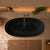 Byron Egg 1600mm Oval Artificial Stone Freestanding Bath, Matte Black
