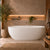 Byron Egg 1600mm Oval Artificial Stone Freestanding Bath, Matte White