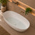 Byron Egg 1600mm Oval Artificial Stone Freestanding Bath, Matte White