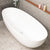 Byron Egg 1700mm Oval Artificial Stone Freestanding Bath, Gloss White