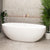 Byron Egg 1700mm Oval Artificial Stone Freestanding Bath, Gloss White