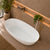Byron Egg 1700mm Oval Artificial Stone Freestanding Bath, Gloss White