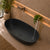 Byron Egg 1700mm Oval Artificial Stone Freestanding Bath, Matte Black