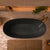 Byron Egg 1700mm Oval Artificial Stone Freestanding Bath, Matte Black