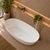 Byron Egg 1700mm Oval Artificial Stone Freestanding Bath, Matte White